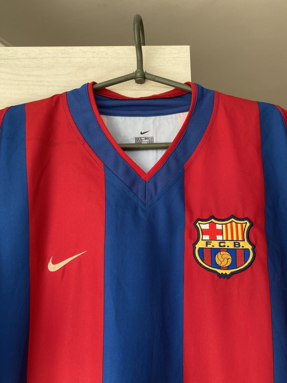 Nike Barcelona Nike Home Jersey XL Blaugrana Stripes 2000s Size US XL / EU 56 / 4 - 2 Thumbnail