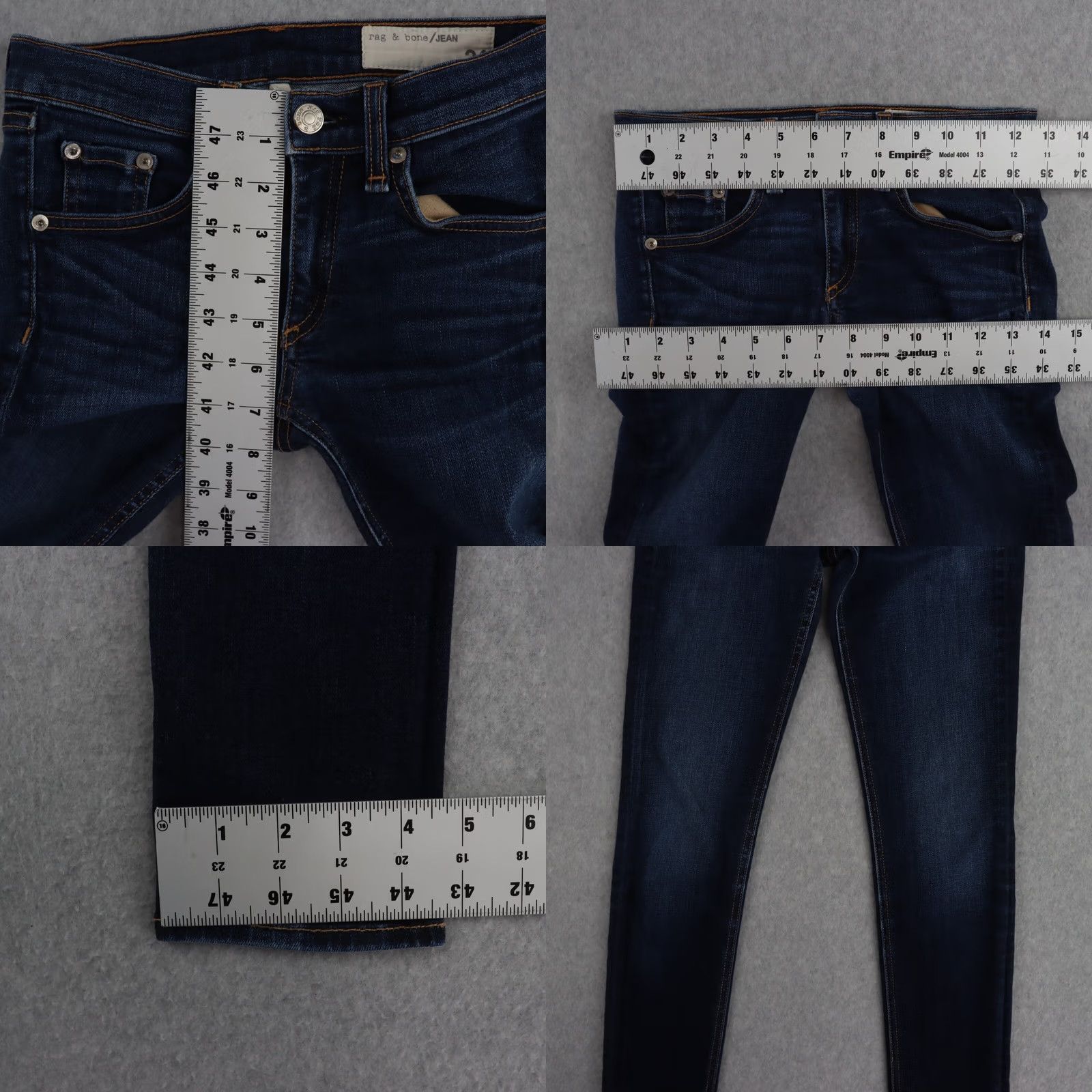 Rag & Bone RAG&BONE Jeans Skinny 27X28 High Rise Dark Wash Blue Women Size 27" / US 4 / IT 40 - 8 Thumbnail