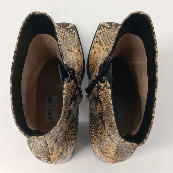Jimmy Choo Jimmy Choo Bryelle 85 Dijon Snake Print Leather Boots - EU36 Size US 6 / IT 36 - 13 Thumbnail