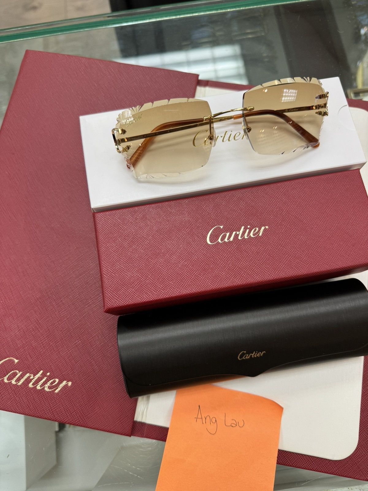 Cartier Cartier Gold Big C with Custom Diamond Cut Lenses | Grailed