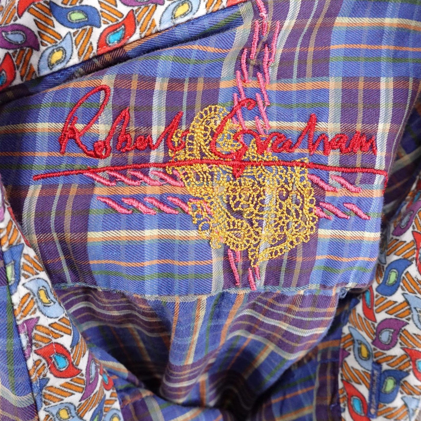 Robert Graham Robert Graham Button-Up Shirt Mens Large Blue Purple Plaid Long Sleeve Casual Size US L / EU 52-54 / 3 - 6 Thumbnail