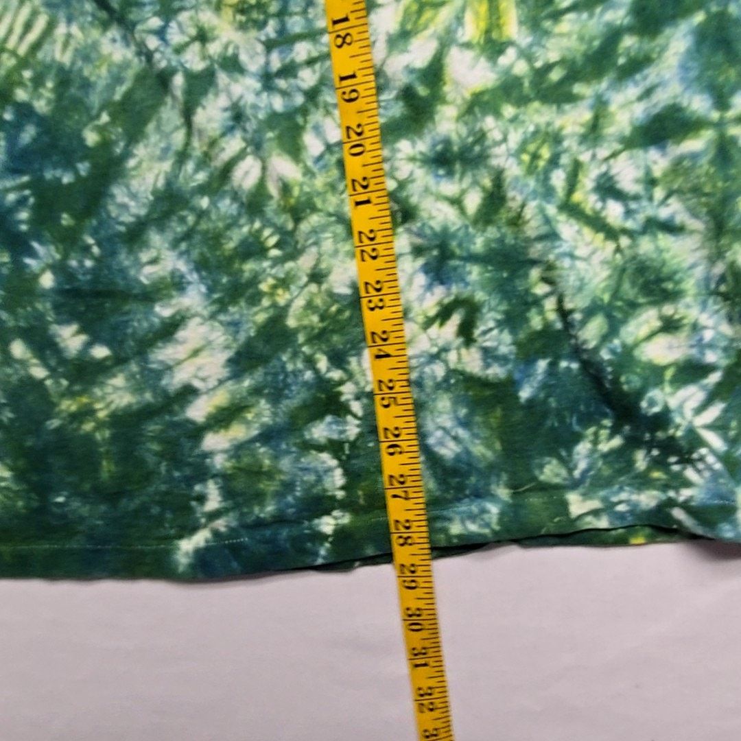 Hanes Vintage Tie Dye V-neck Shirt Green Blue XL Cotton Tee 90s Size XL / US 12-14 / IT 48-50 - 8 Thumbnail