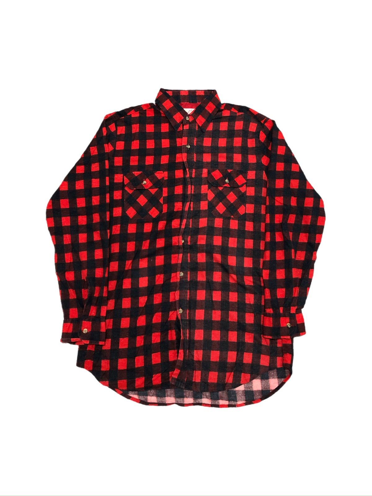 Vintage 70s Value Line Buffalo Plaid Flannel Size US L / EU 52-54 / 3 - 1 Thumbnail