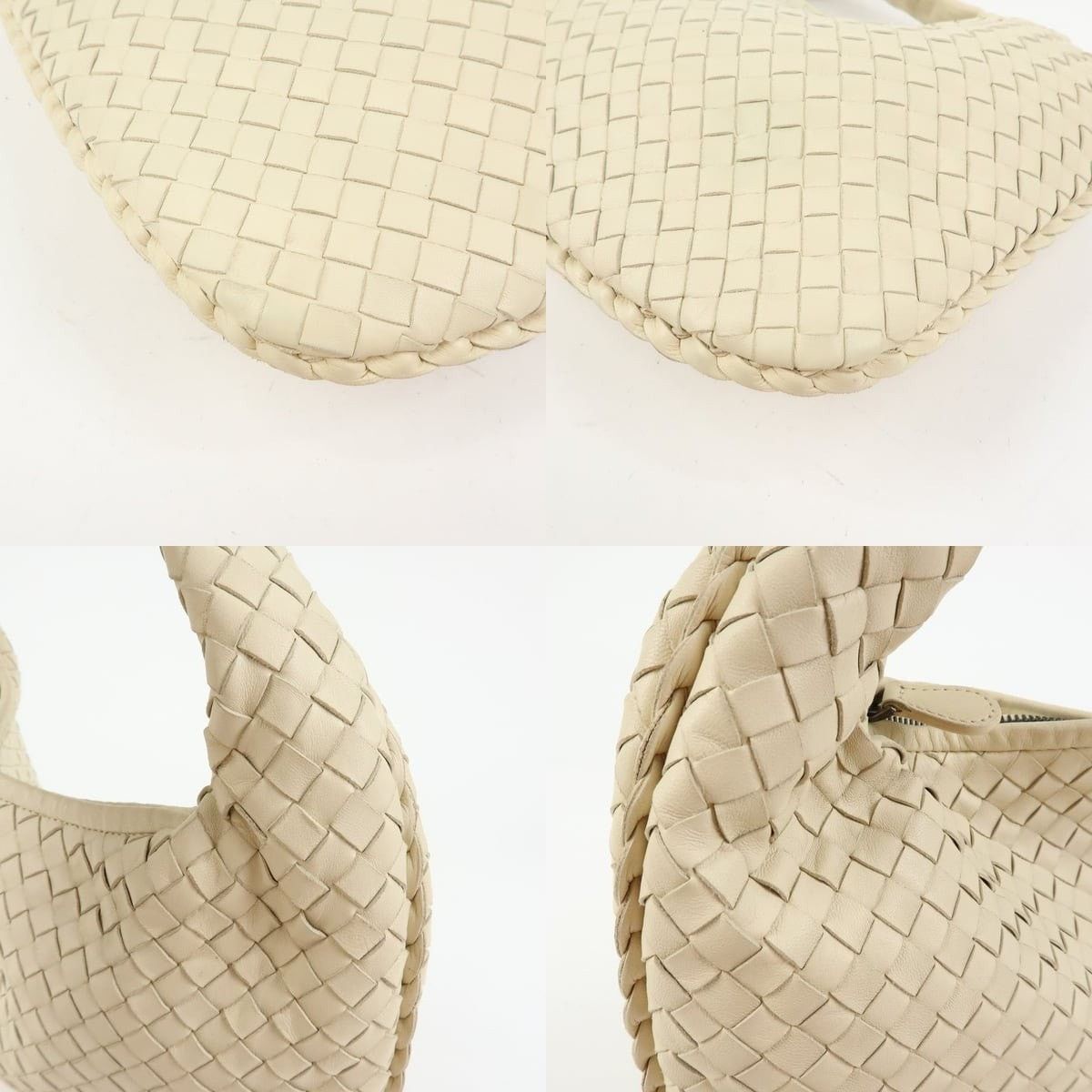 Bottega Veneta Bottega Veneta Intrecciato Lambskin Hobo Bag Cream Size ONE SIZE - 5 Thumbnail