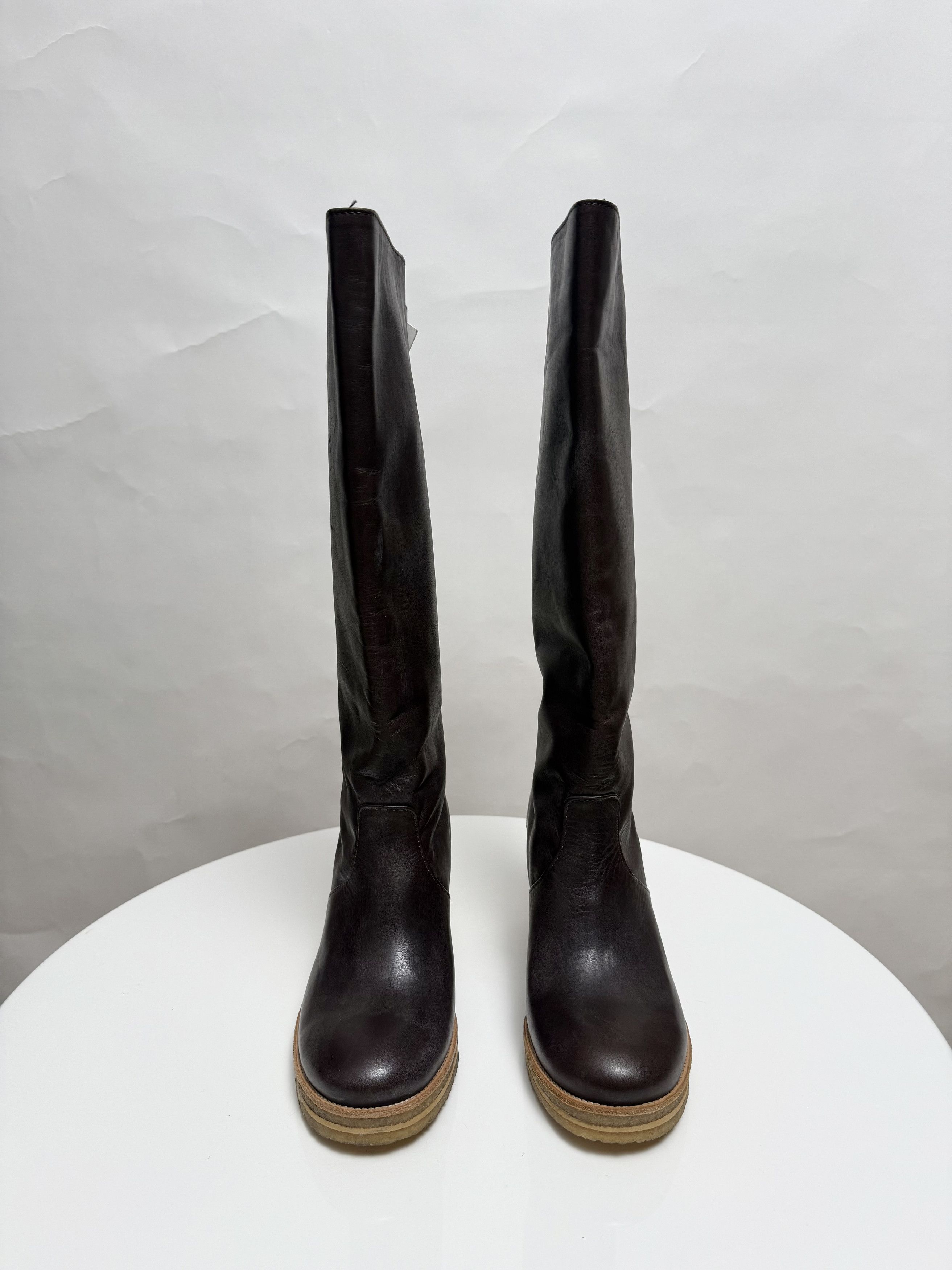 A.P.C. Leather Long Boots Size US 10 / IT 40 - 3 Thumbnail