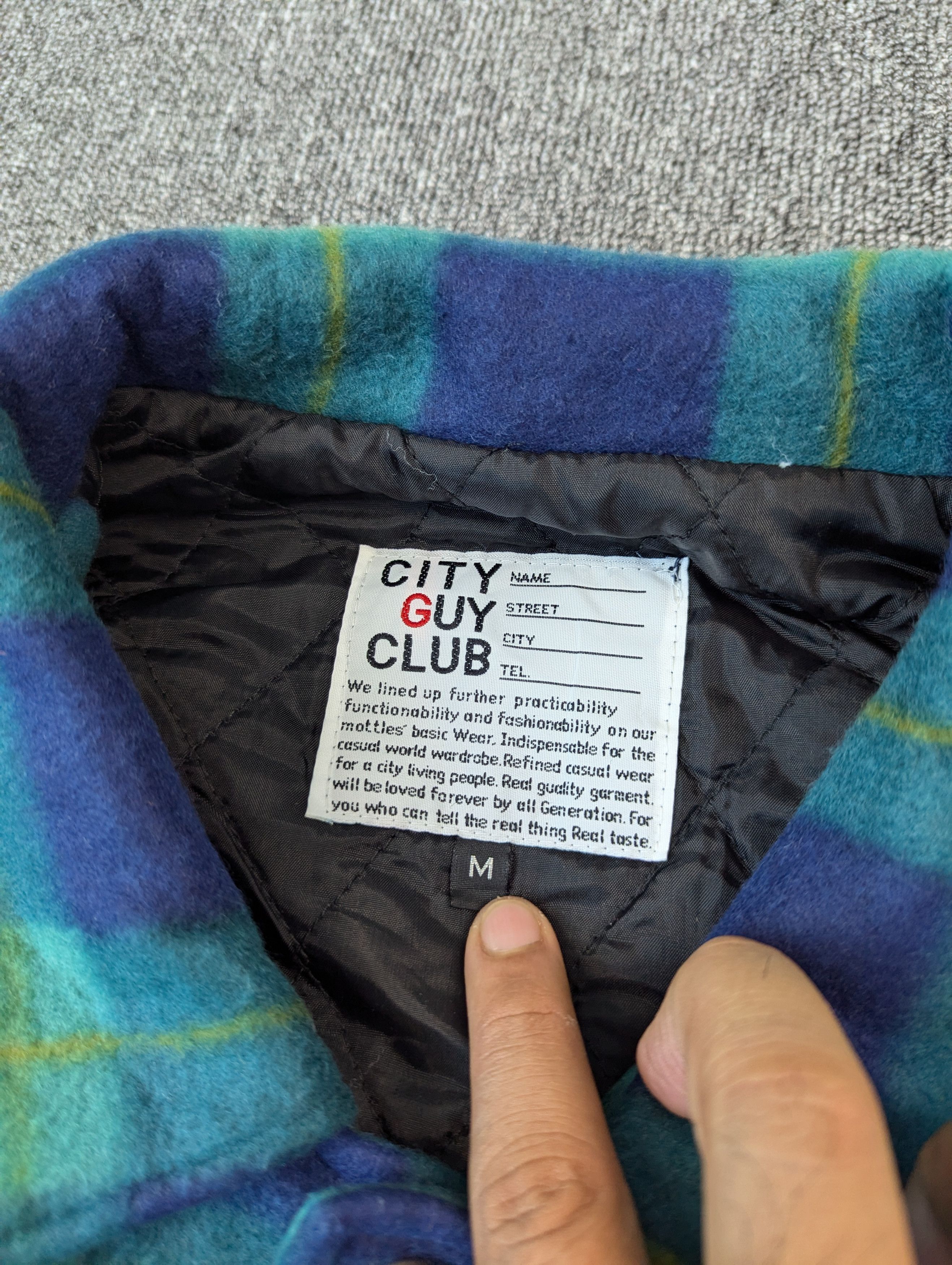 Japanese Brand City Guy Club Checked Fleece Quilted Button Ups Jacket Size US M / EU 48-50 / 2 - 5 Thumbnail