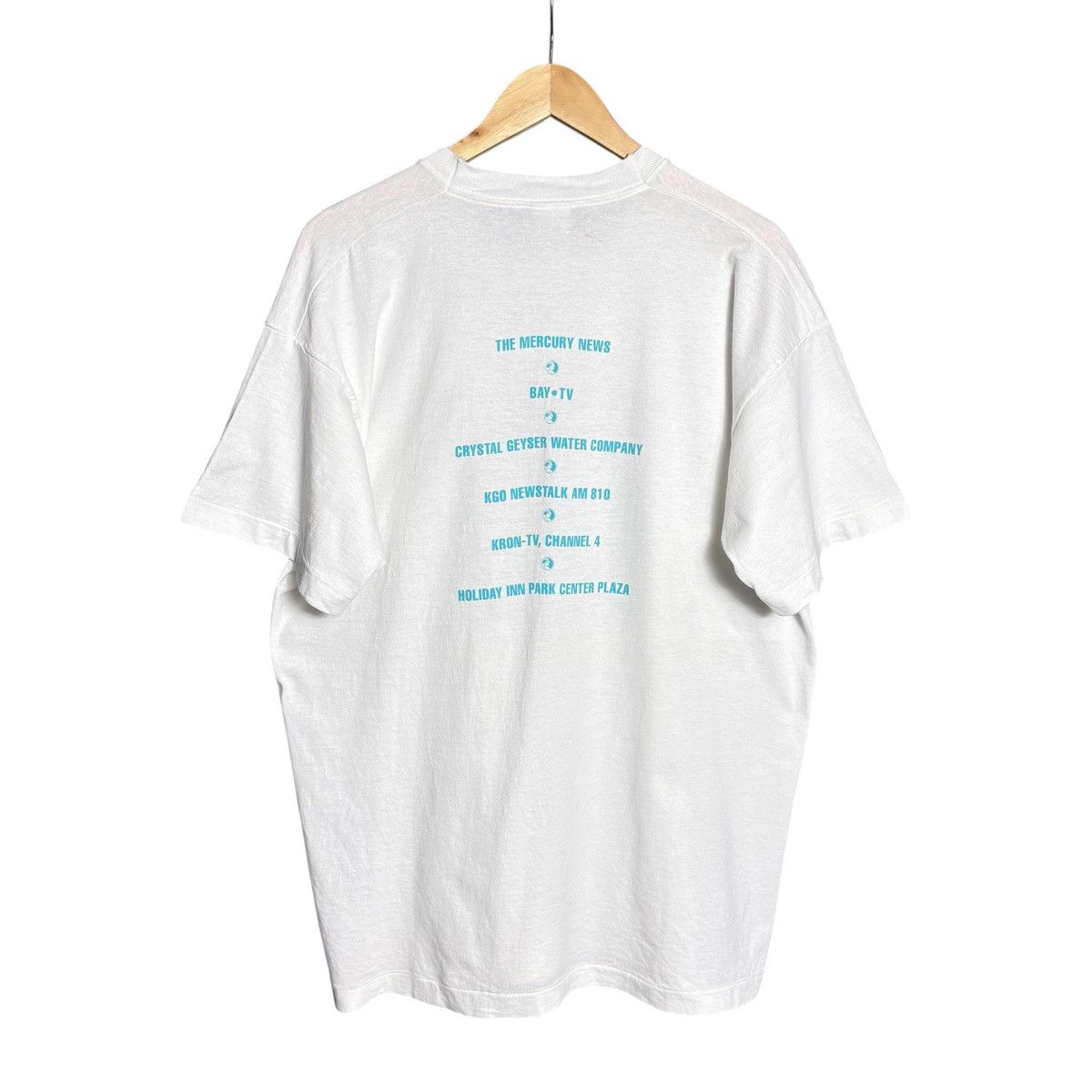 Vintage Vintage 90s Mercury News Graphic Tee Single Stitch T-Shirt Size US XL / EU 56 / 4 - 2 Thumbnail