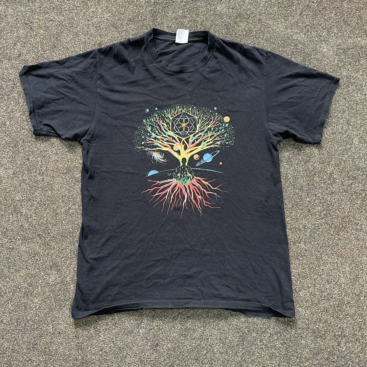 Vintage Vintage Psychedelic Tree Graphic Tee Sun Faded Rave Baggy M Size US M / EU 48-50 / 2 - 1 Thumbnail