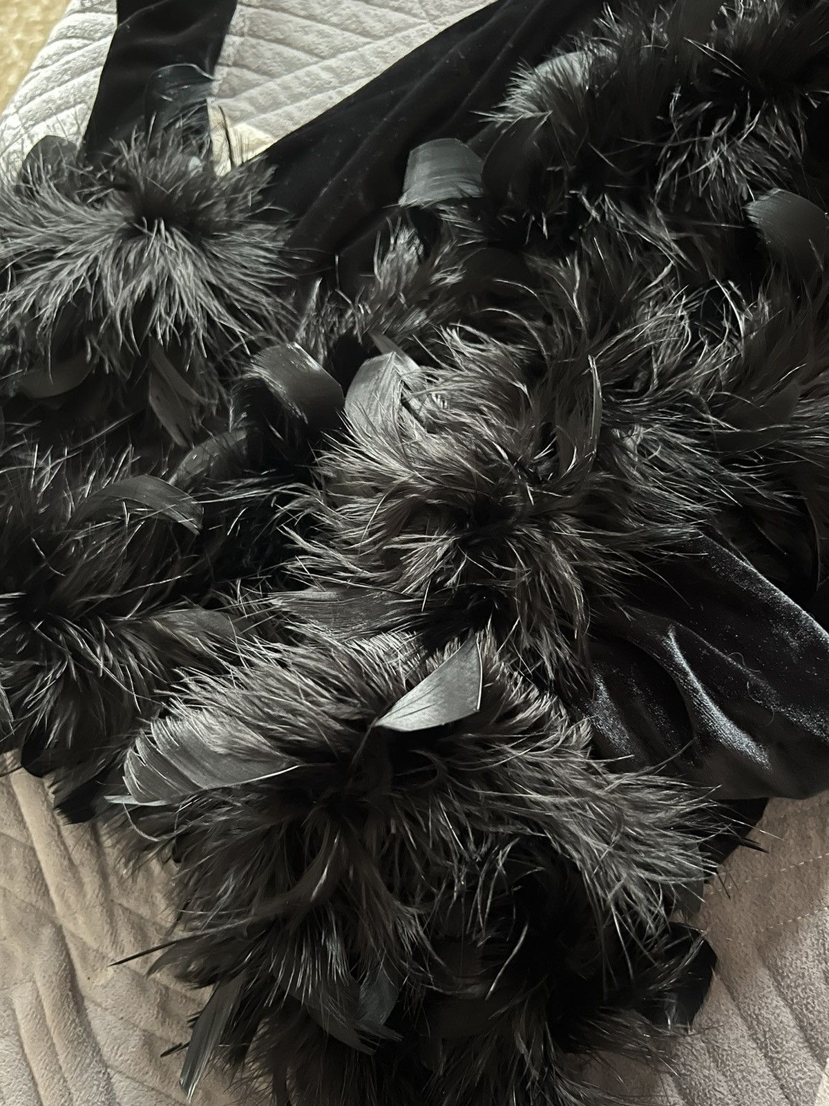 Japanese Brand Black velvet feather cardigan 🪶 Size M / US 6-8 / IT 42-44 - 16 Thumbnail
