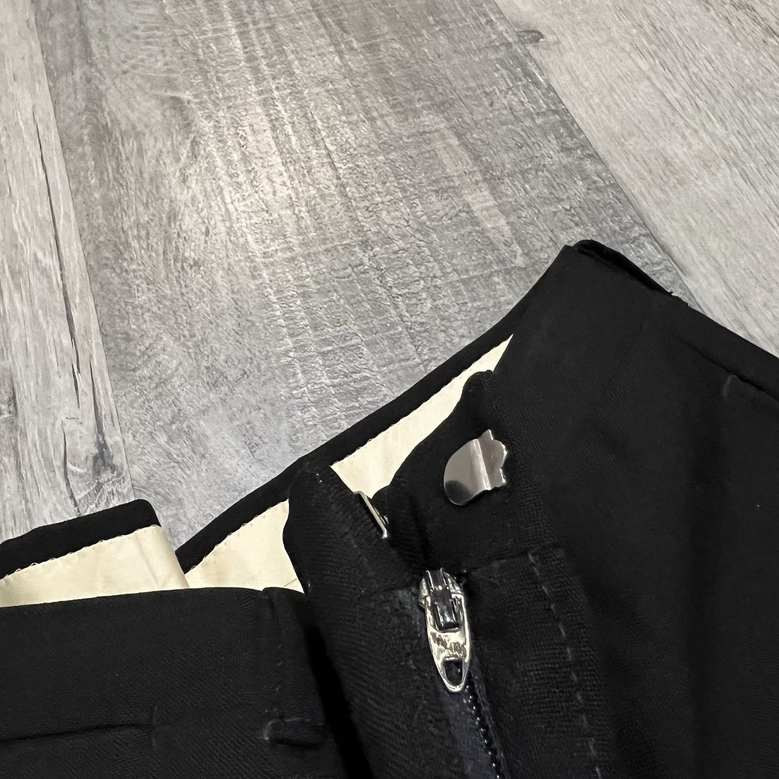 Harry Winston VTG 70s Winston Black Wool Pleated Dress Pants Trousers 32 Size US 32 / EU 48 - 5 Thumbnail
