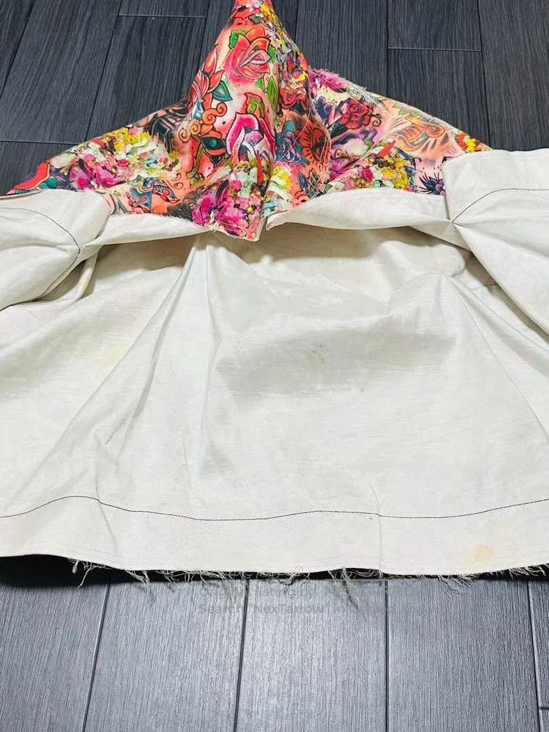 Comme des Garcons COMME des GARCONS 2004SS Red Floral Skirt. Size US 26 / EU 42 - 6 Thumbnail