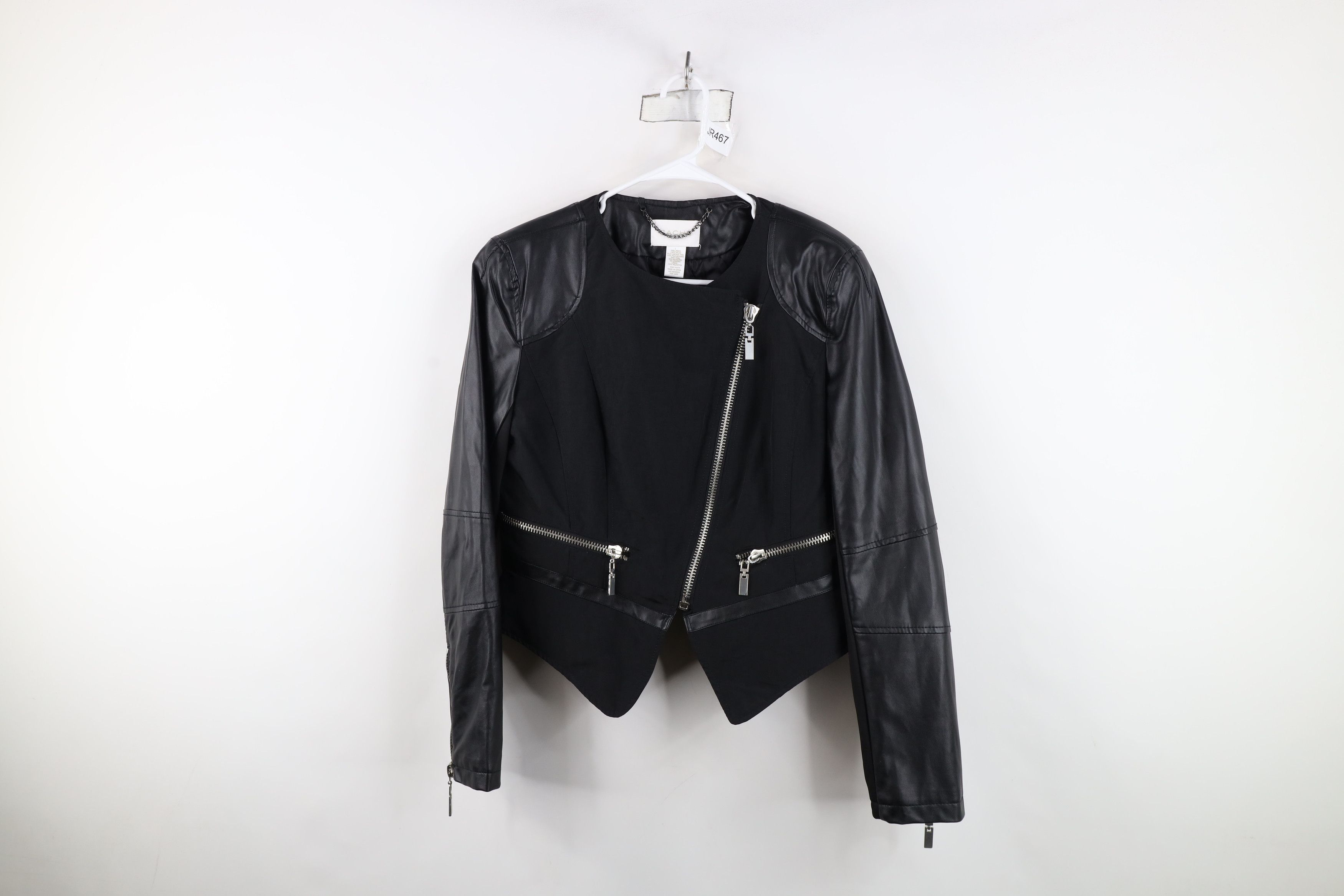 Vintage Vintage Cache Asymmetrical Zip Cropped Motorcycle Jacket Size L / US 10 / IT 46 - 1 Thumbnail