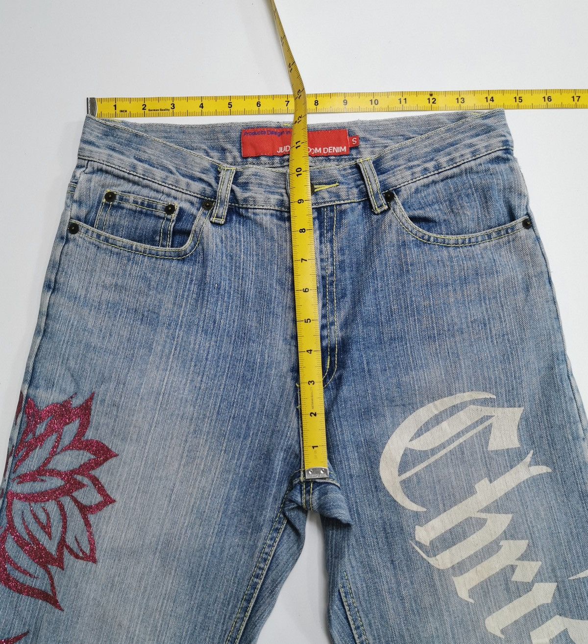 Le Grande Bleu (L.G.B.) Madonnalily Christianity Jude Bloom Prints Denim Jeans Size US 29 - 13 Thumbnail