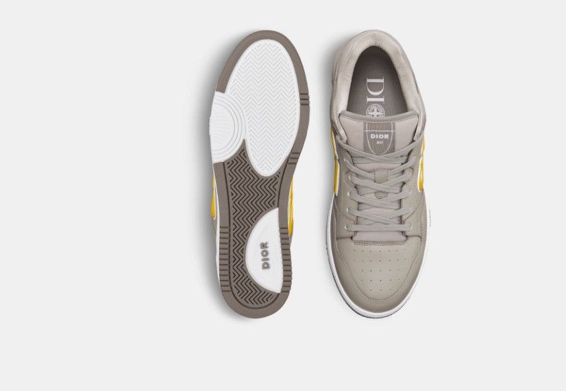Dior × Stone Island o1w1db10325 3SN31 Low-Top Sneakers in Grey & Yellow Size US 12 / EU 45 - 3 Thumbnail