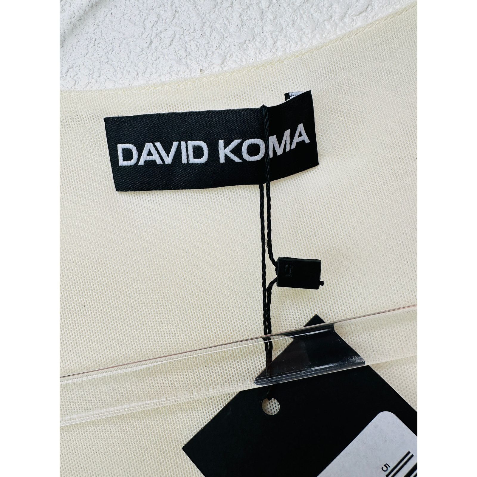 Other NWT David Koma Cream Crystal Claw Draped Mesh Dress US 6 Size M / US 6-8 / IT 42-44 - 14 Thumbnail