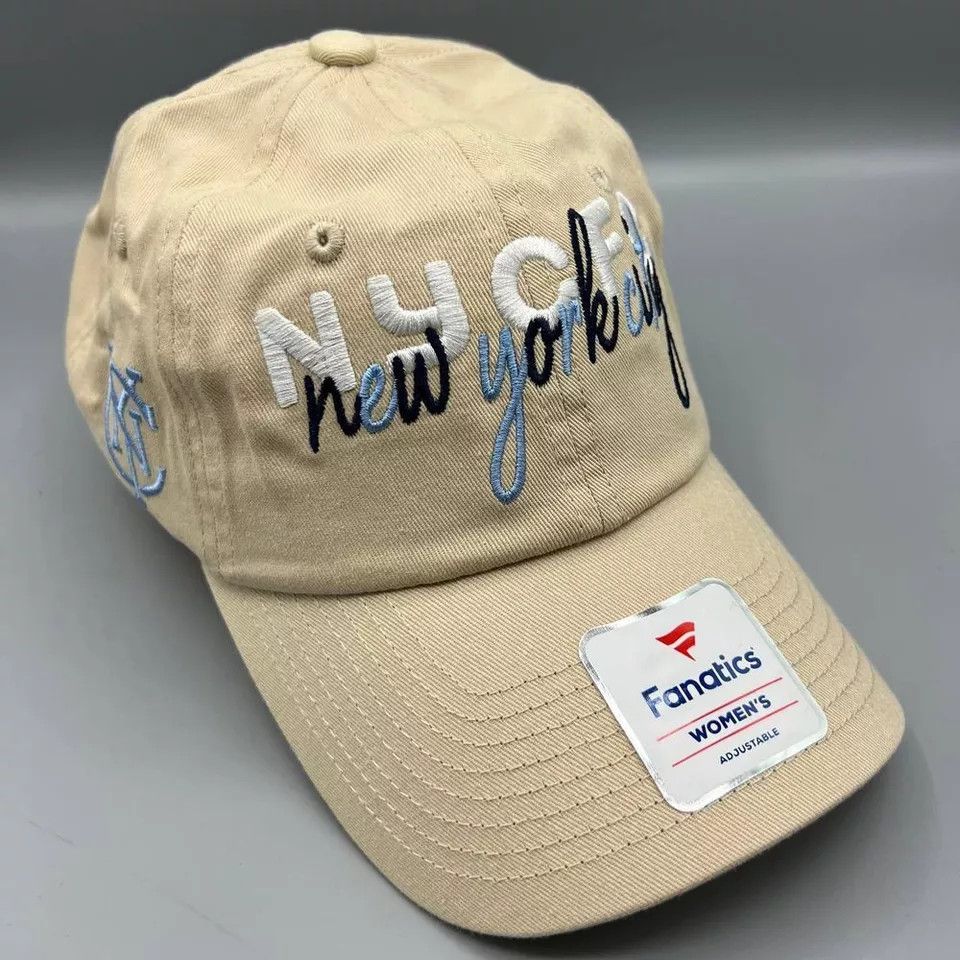 Other New York City FC Hat Women Beige Fanatics MLS Strap Back Cap Size ONE SIZE - 3 Thumbnail