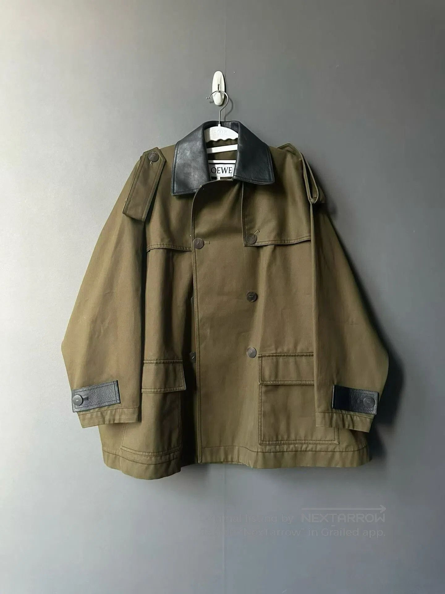 Loewe Loewe Khaki Green Leather Patch Jacket. Size US M / EU 48-50 / 2 - 1 Thumbnail