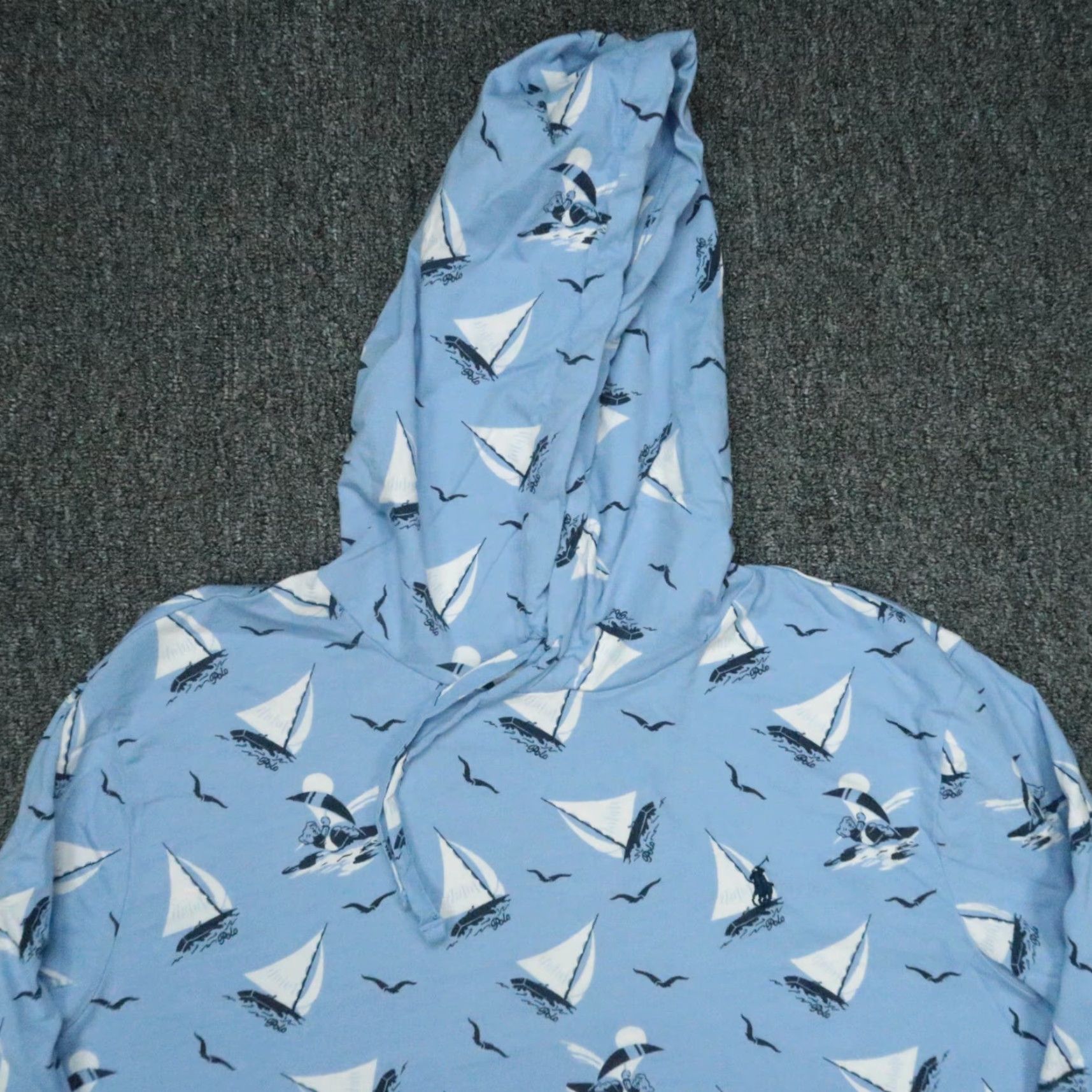 Polo Ralph Lauren VINTAGE Polo Ralph Lauren Hoodie Mens Large Blue Sailing Surfing Bear Lightweight Hooded Size US L / EU 52-54 / 3 - 2 Thumbnail