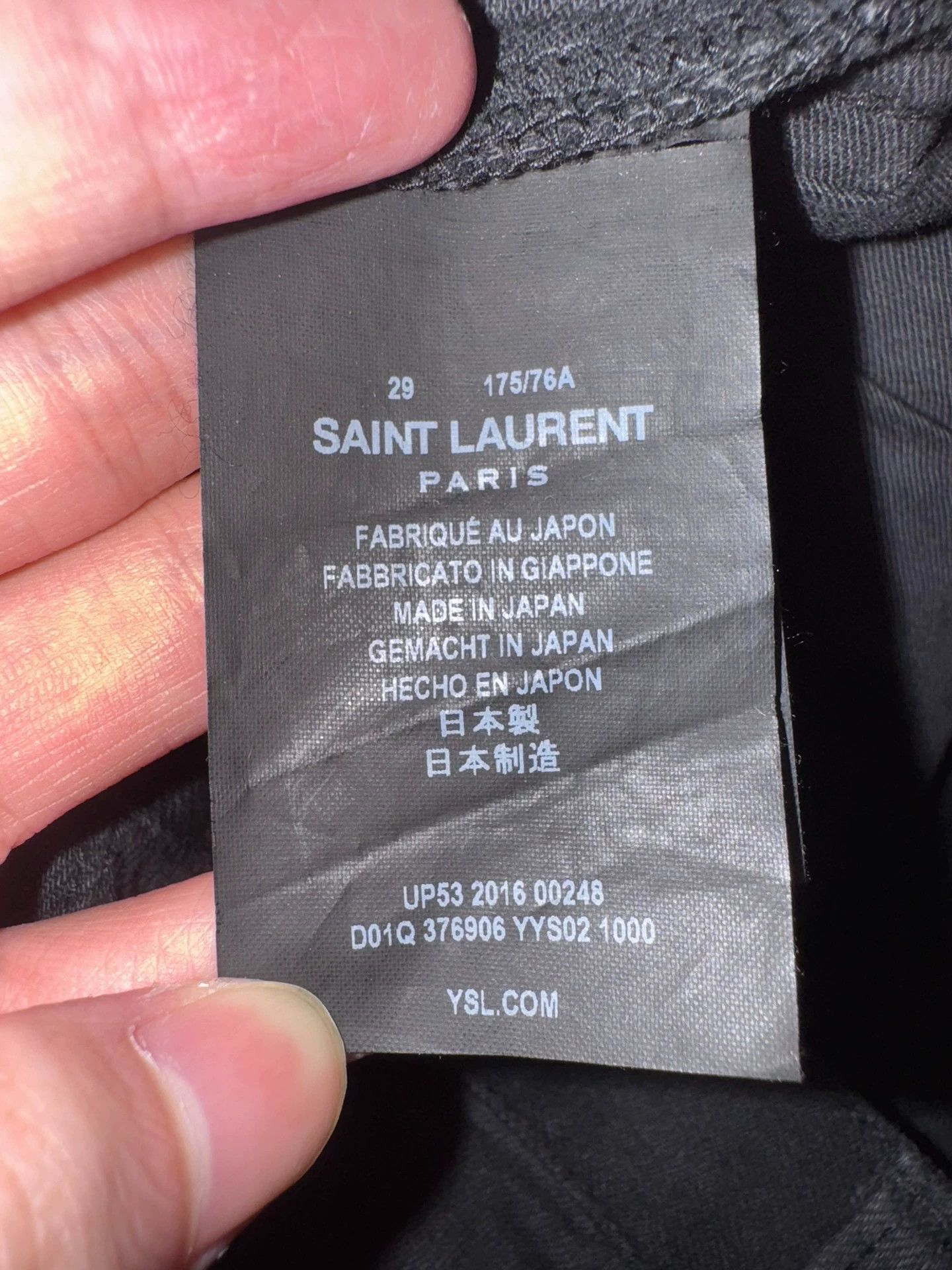 Saint Laurent Paris Saint Laurent SLP16FW Stretch Skinny Black Basic Jeans Size US 29 - 5 Thumbnail
