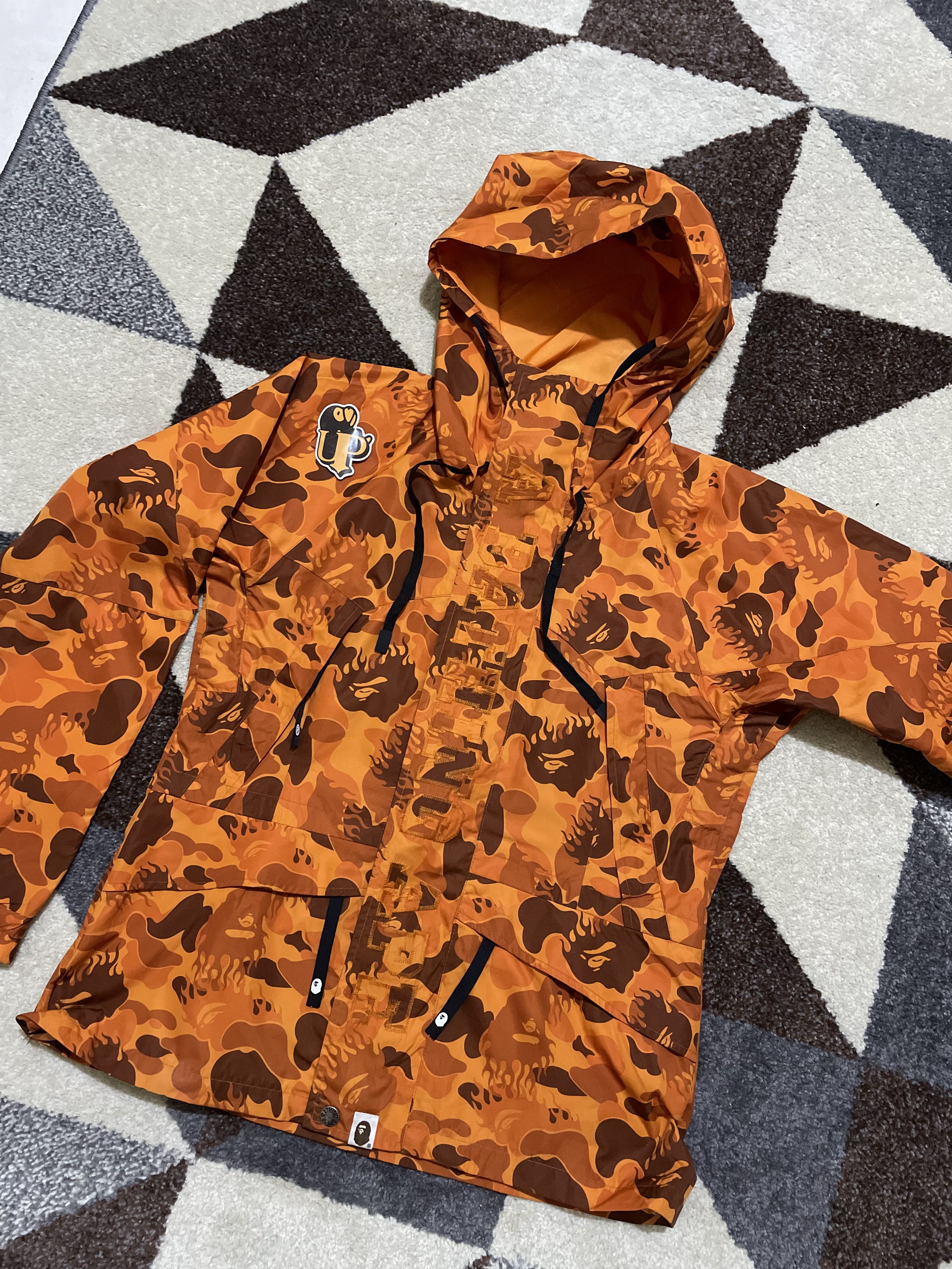 OG Bape Fire Camo Snowboard Jacket