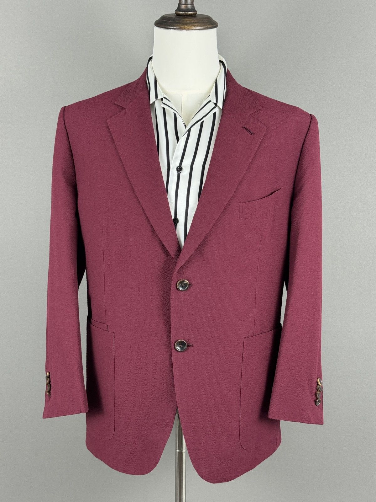 Ermenegildo Zegna Ermenegildo Zegna Napoli Couture Men’s Silk Blend Blazer Size 42S - 3 Thumbnail