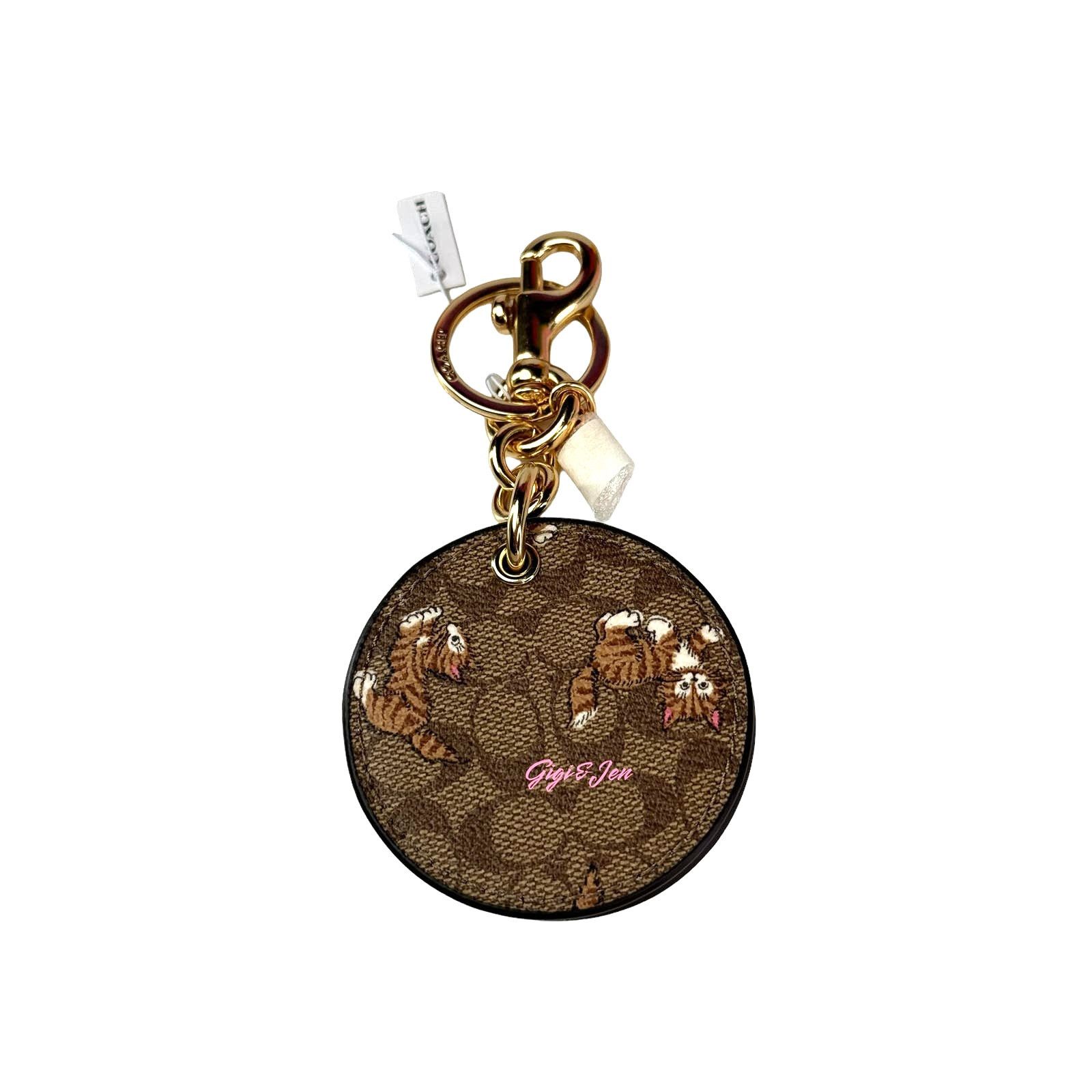 Coach Coach Creatures Kitten Bag mirror Charm key chain brown New Size ONE SIZE - 2 Thumbnail