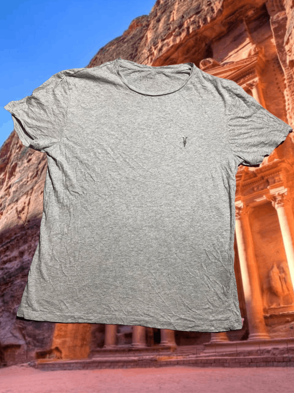 Allsaints Streetwear T-Shirt gray Allsaints logo Y2K Vintage Size US M / EU 48-50 / 2 - 1 Thumbnail