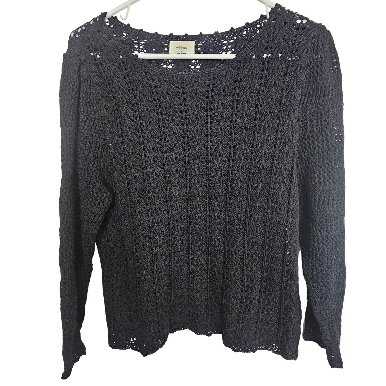 Wildfox Wilfred Womens Open Knit Crochet Pullover Sweater Sz M Boho Size M / US 6-8 / IT 42-44 - 1 Thumbnail