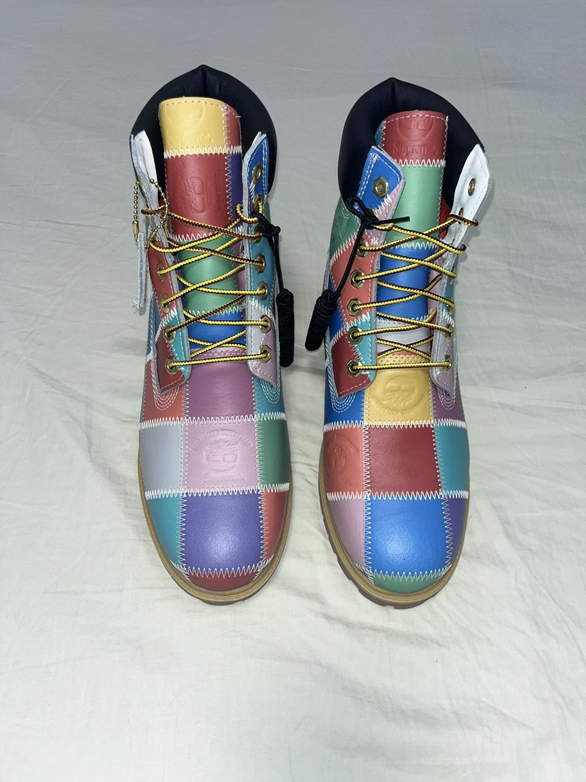 Supreme × Timberland Timberland X Supreme FW25 Multicolor Patchwork Boots Size US 9.5 / EU 42-43 - 3 Thumbnail