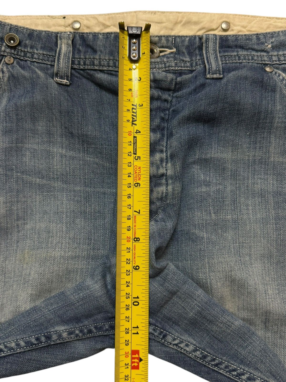 JNCO Y2K Japanese Brand Blue Faded Wash Distressed Straight Leg Size US 32 / EU 48 - 10 Thumbnail