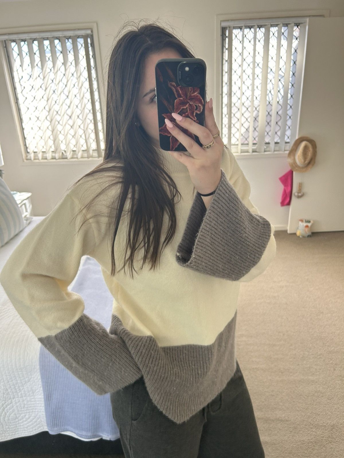 Other Wool Beige and Grey Long Sleeve Jumper Size M / US 6-8 / IT 42-44 - 3 Thumbnail
