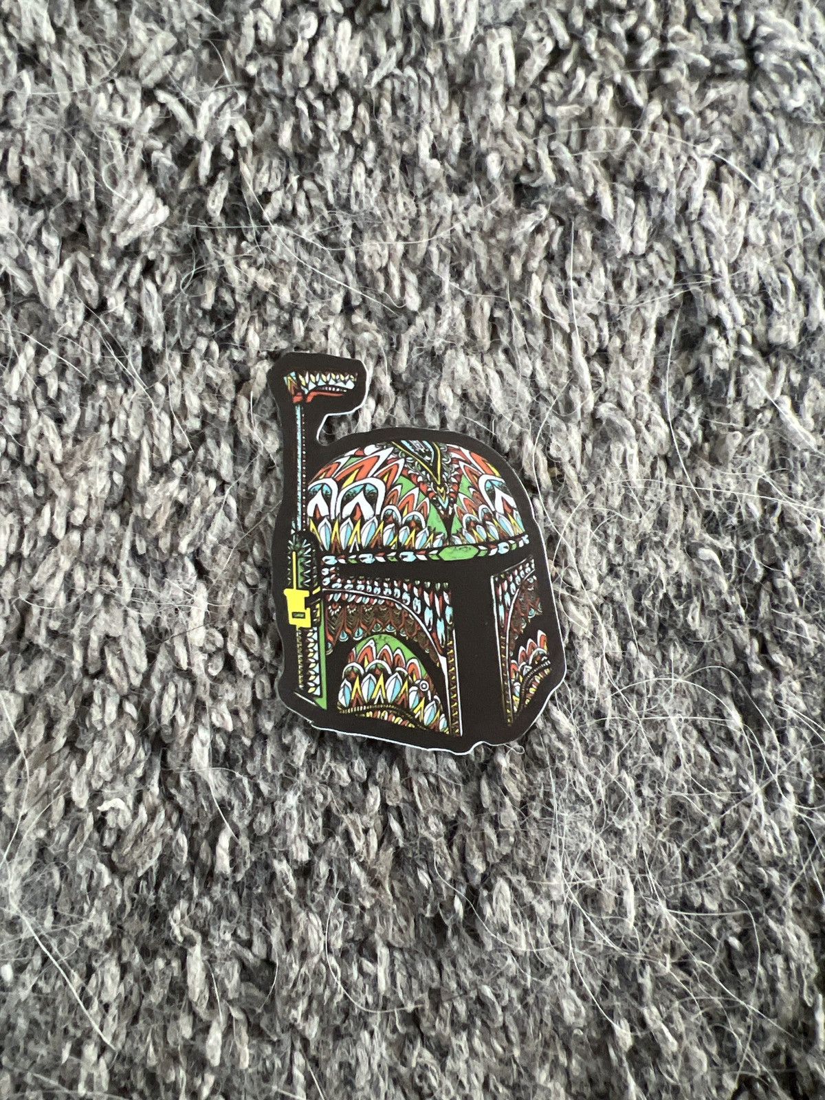 Star Wars Star Wars Boba Fett Paisley Helmet Sticker Size ONE SIZE - 1 Thumbnail