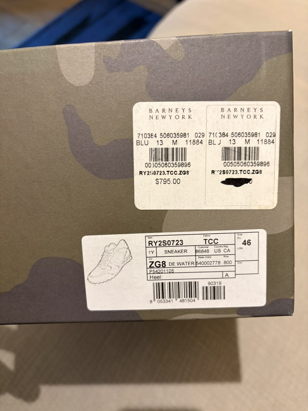 Valentino Blue/Orange Camo Valentino Size US 13 / EU 46 - 13 Thumbnail