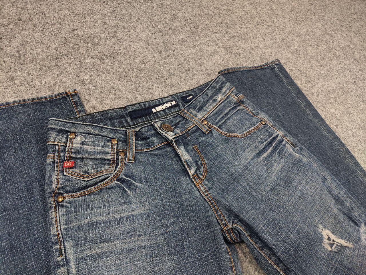 Miss Sixty Vintage Miss Sixty Logo Eden Faded Denim Jeans Y2K Style Size 24" / US 00 / IT 34 - 12 Thumbnail