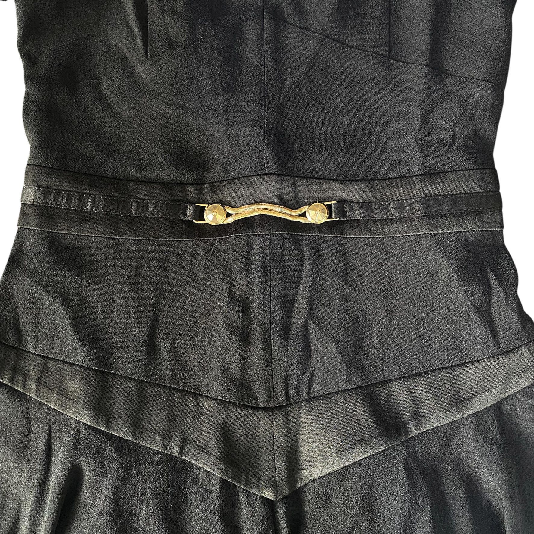 Versus Versace Black Chain Stud Accents Sheath Dress Size XS / US 0-2 / IT 36-38 - 7 Thumbnail