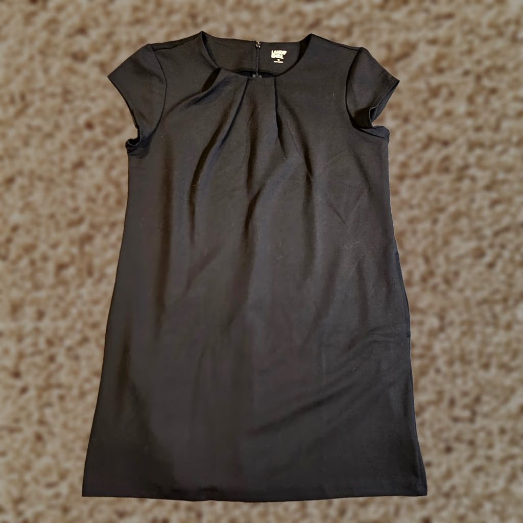 Lands' End Lands End Dress Womens 18 Black Round Neck Stretch Sheath Casual Cap Sleeve Knit Polyester Plus Size 18 Womens Size XXL / US 16-18 / IT 52-54 - 1 Thumbnail