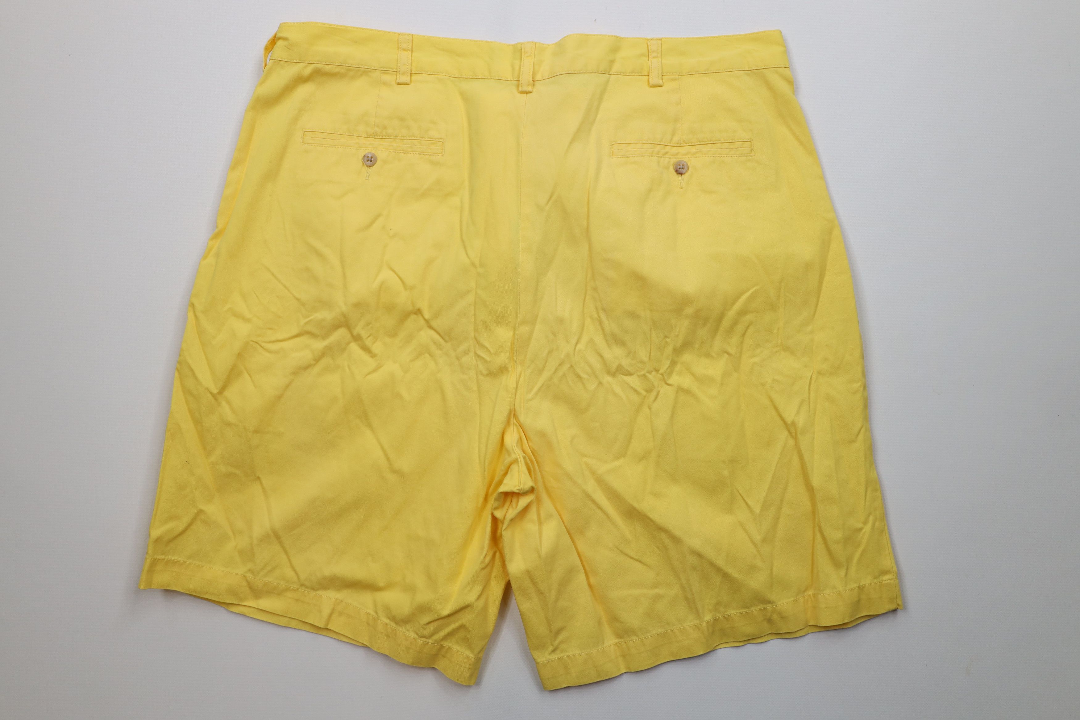Ralph Lauren Vintage 90s Ralph Lauren Above Knee Chino Shorts Yellow Size US 40 / EU 56 - 7 Thumbnail