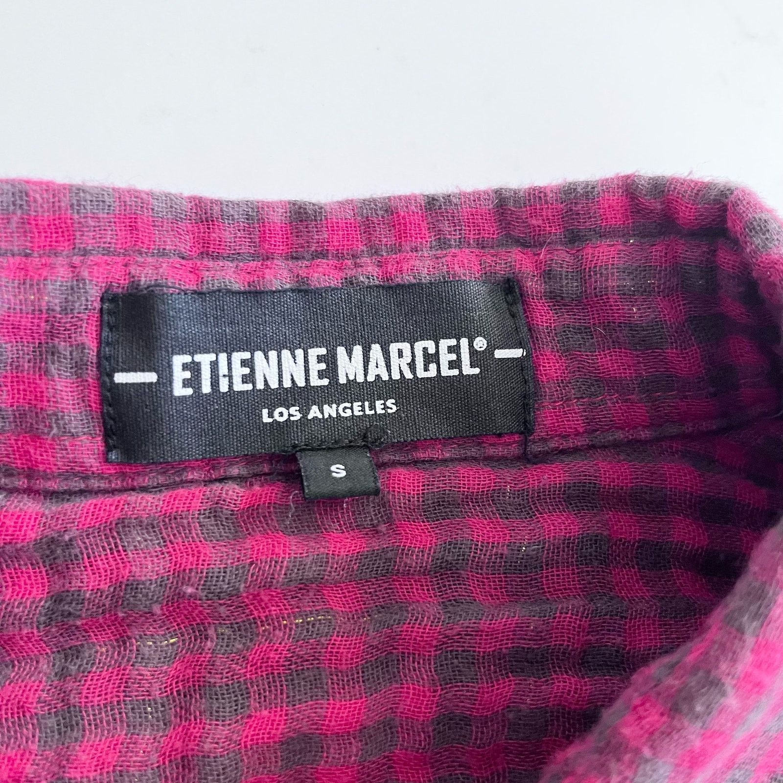 Other Etienne Marcel Greta Plaid Muslin Cotton Shirt Frayed Hem Size S / US 4 / IT 40 - 9 Thumbnail