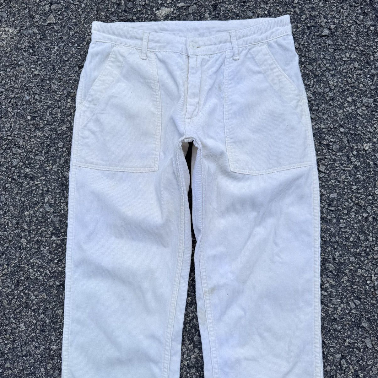 Danton Vintage Danton White Corduroy Fatigue Pants Size US 29 - 4 Thumbnail