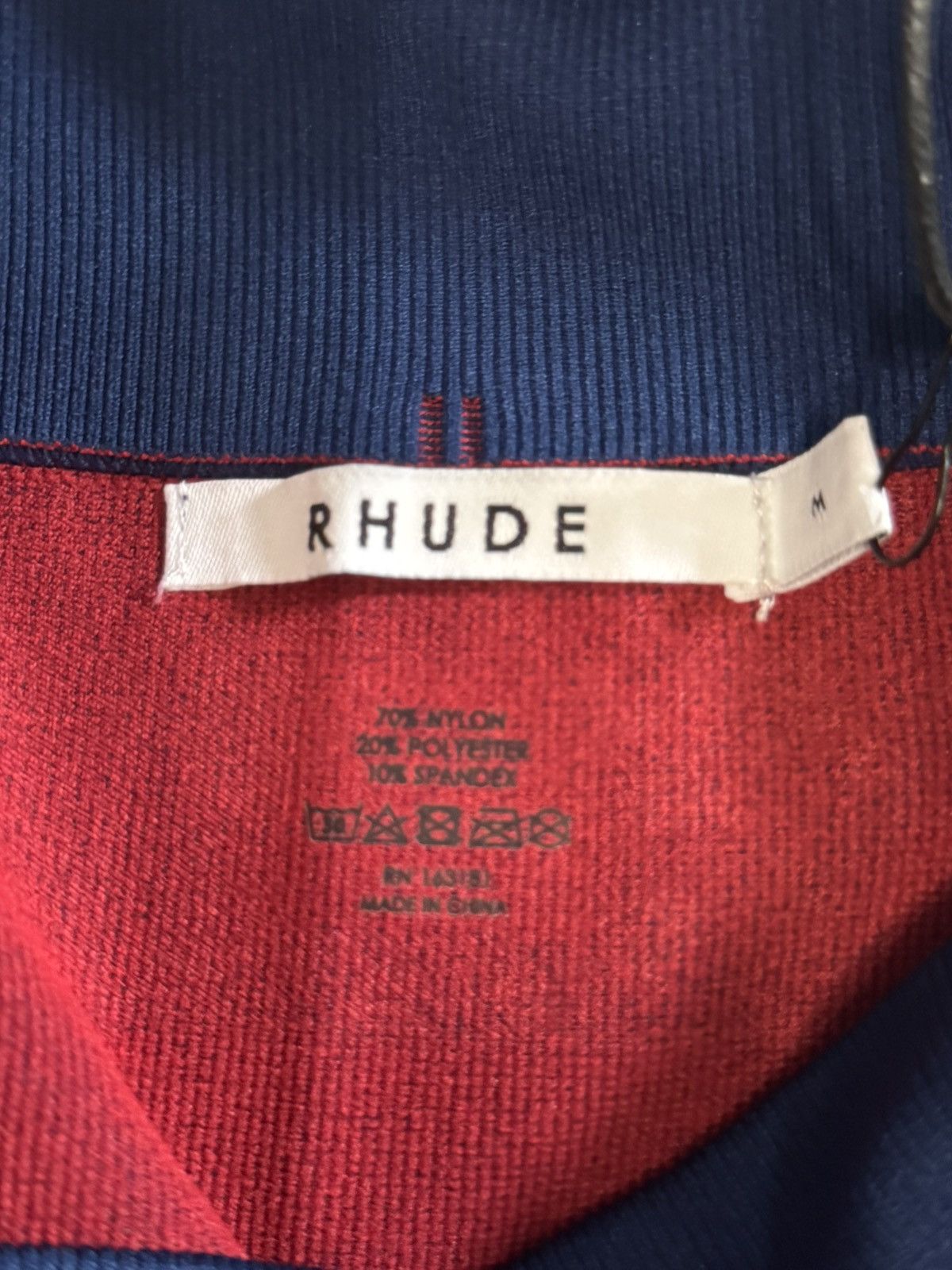 Rhude Rhude Womens Medium Blue Biker shorts, Red Graphic Logo Size 34" / US 12 / IT 48 - 5 Thumbnail