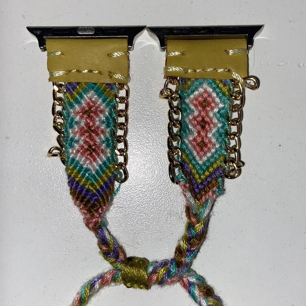 Designer NWOT Boho Woven Apple Watch Wristband 38mm/42mm Size ONE SIZE - 8 Thumbnail