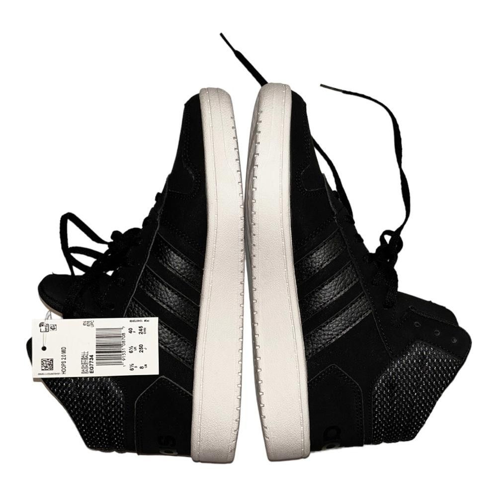 Adidas adidas l NWT Hoops 2.0 Mid Top Black Sneaker Size 7M/8W Size US 7 / EU 40 - 6 Thumbnail
