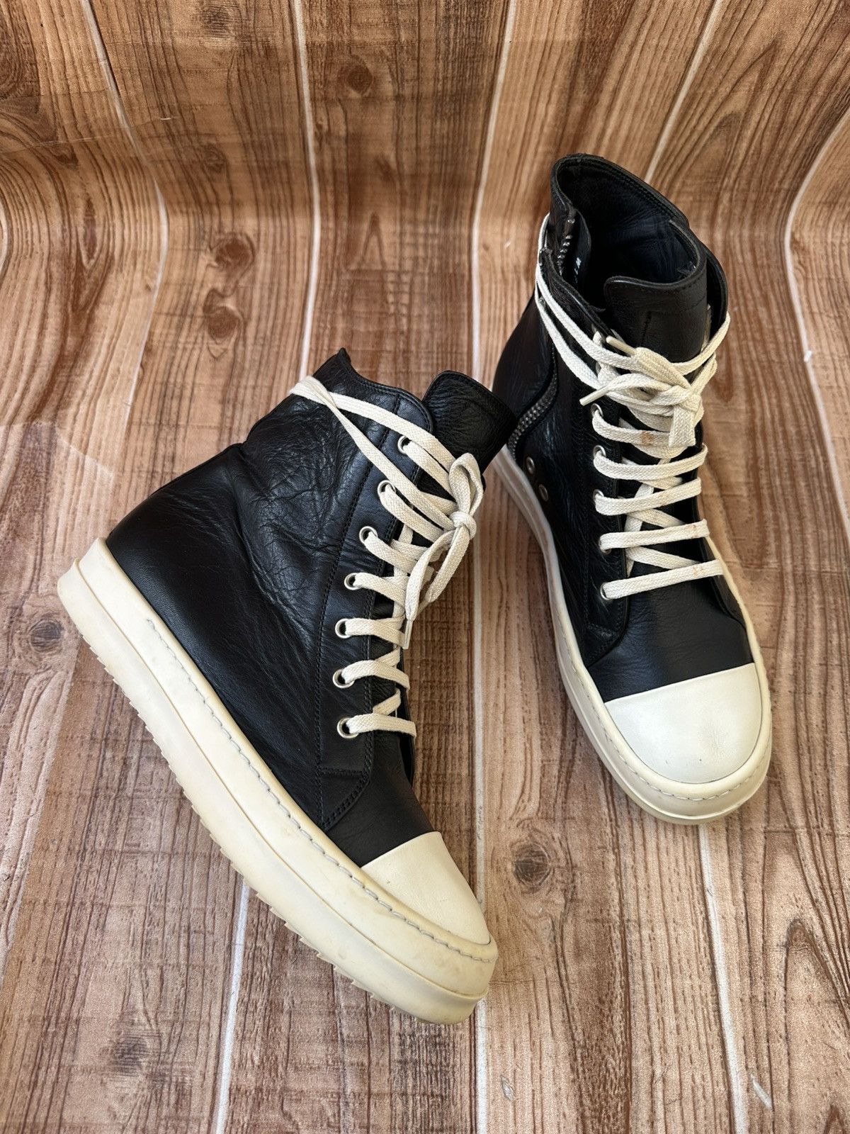 Rick Owens W18 Rick Owens Mainline Black Ramones Size US 8.5 / IT 38.5 - 15 Thumbnail