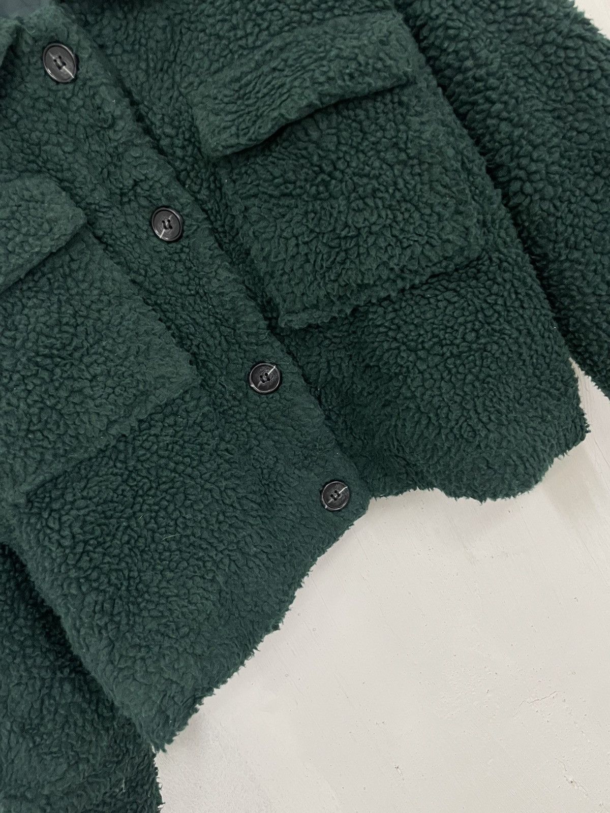 Japanese Brand Lax Dan Tia Pocket Fleece Winter Crop Jacket Size L / US 10 / IT 46 - 6 Thumbnail