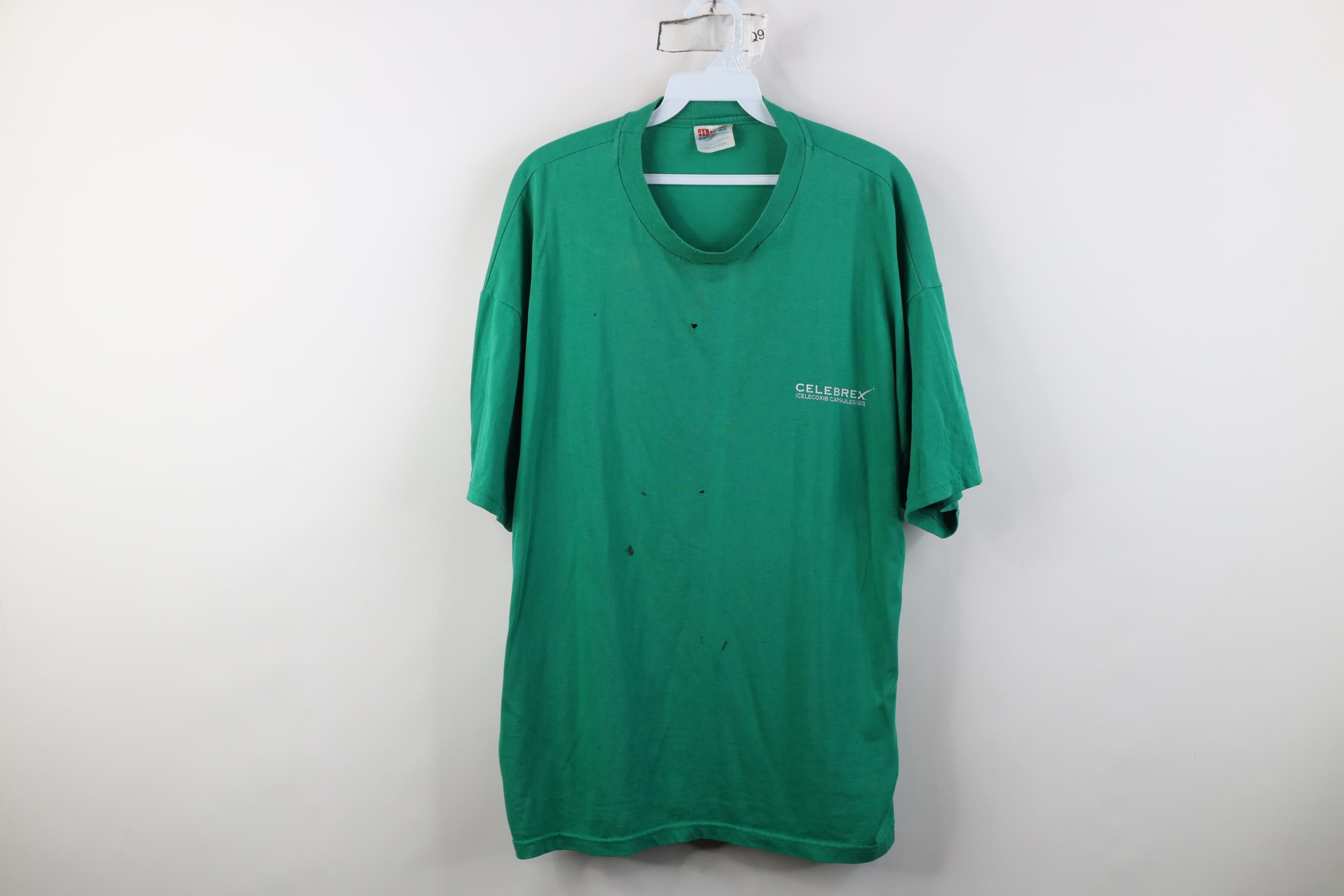 Vintage Vintage 90s Spell Out Celebrex Capsules Double Sided T-Shirt Size US XL / EU 56 / 4 - 1 Thumbnail