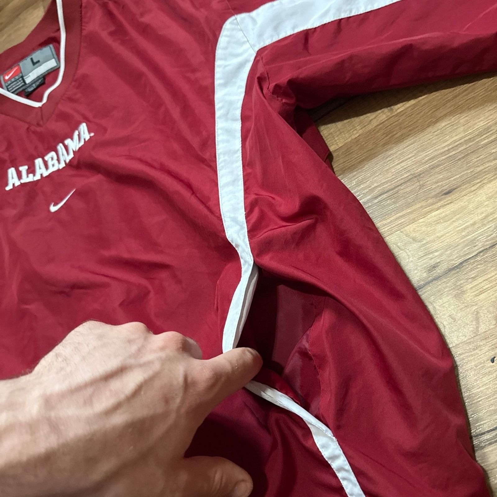 Nike 90s Nike Team Alabama Crimson Tide Clima Fit Windbreaker Size US L / EU 52-54 / 3 - 6 Thumbnail