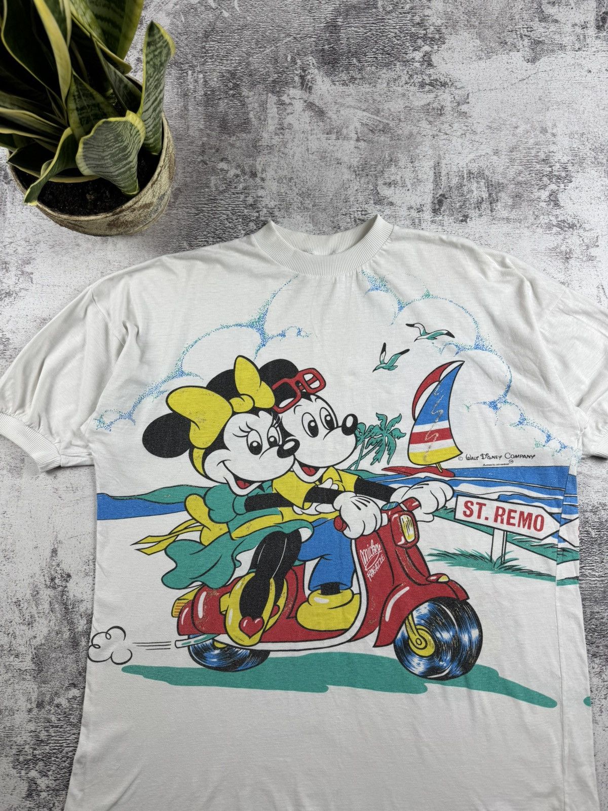 Disney 1980 Americanwear 80S 90S Mickey Mouse Cartoon T Shirt Tee Size US XXL / EU 58 / 5 - 9 Thumbnail