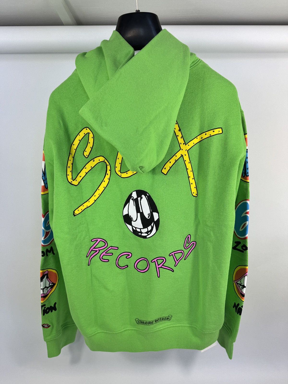 Chrome Hearts x MATTY BOY SEX RECORDS LIME HOODIE | Grailed