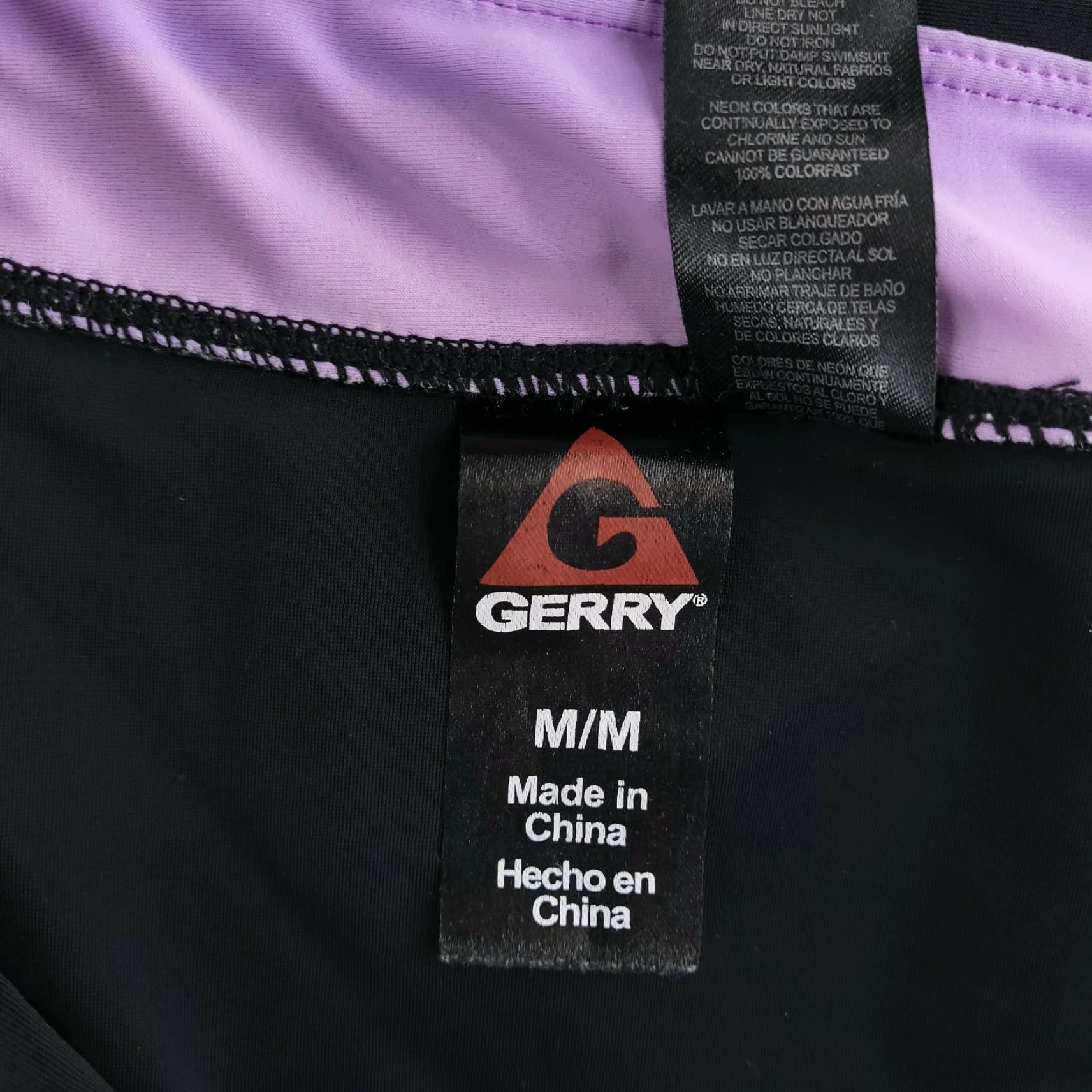 Vintage Gerry Shorts Women's Medium Black Purple Athletic Yoga Lined Running Short Size 32" / US 10 / IT 46 - 5 Thumbnail