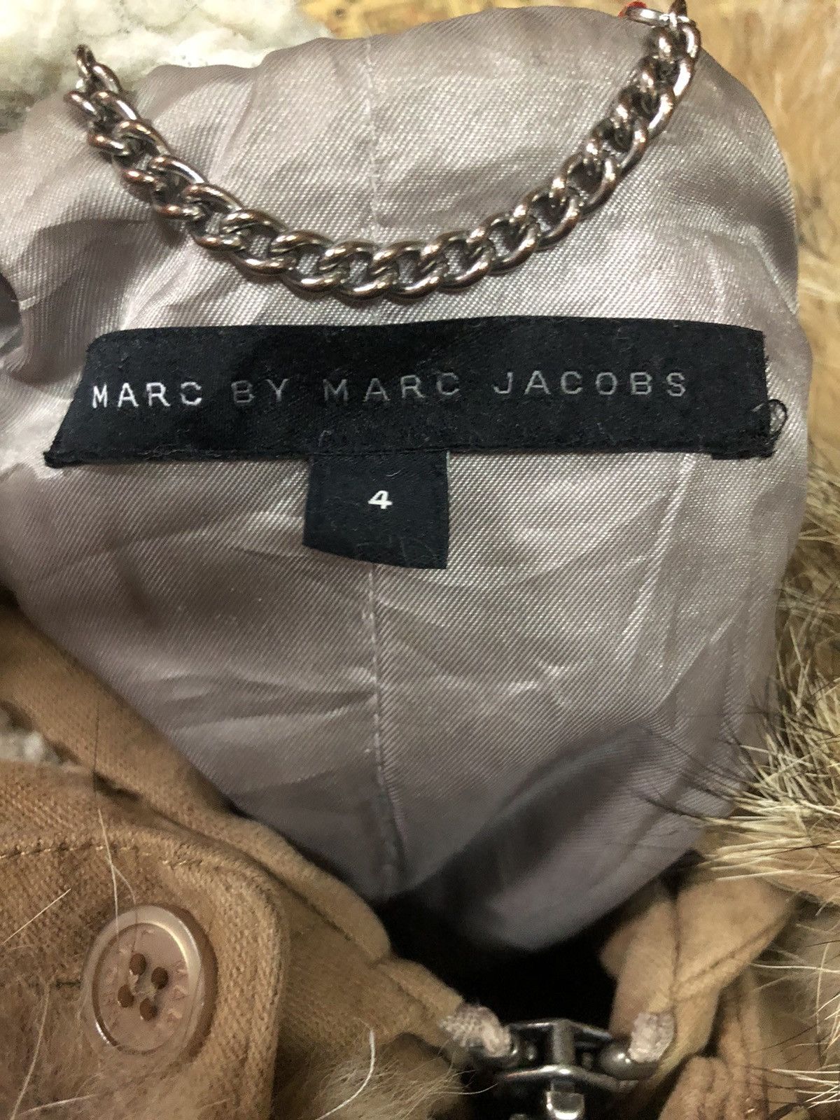 Marc Jacobs Marc By Marc Jacob Coyote Fur Hooded Duffle Zipper Jacket Size S / US 4 / IT 40 - 3 Thumbnail